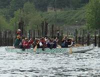PICT5340a Dragon boat approaching finish line