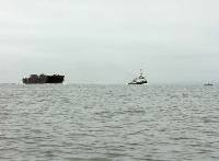 PICT0113 Tug & barge heading through field